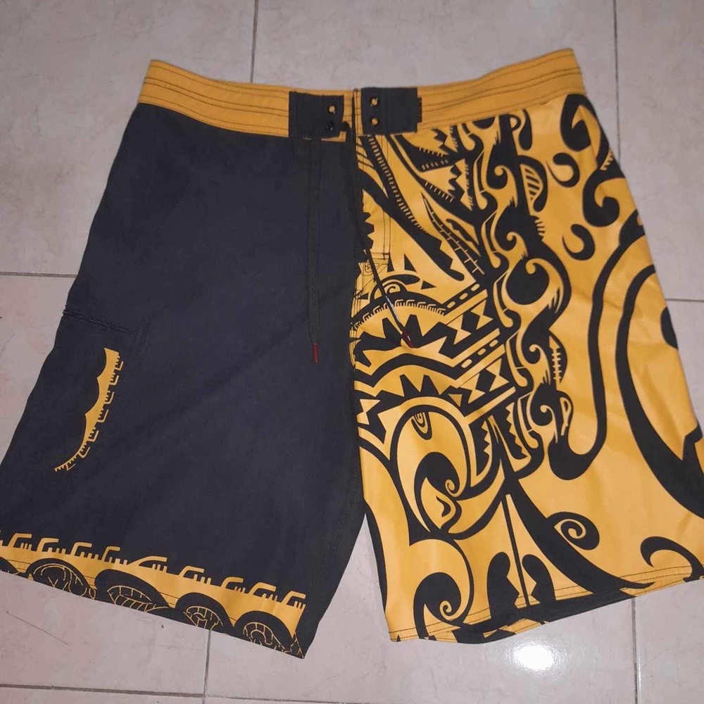 Quiksilver 90s Vintage Tribal Printed Swim Shorts